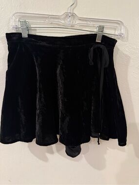 Free People Black Velvet Shorts